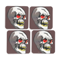 RAYGUN Skull Hardboard Coaster Set of 4