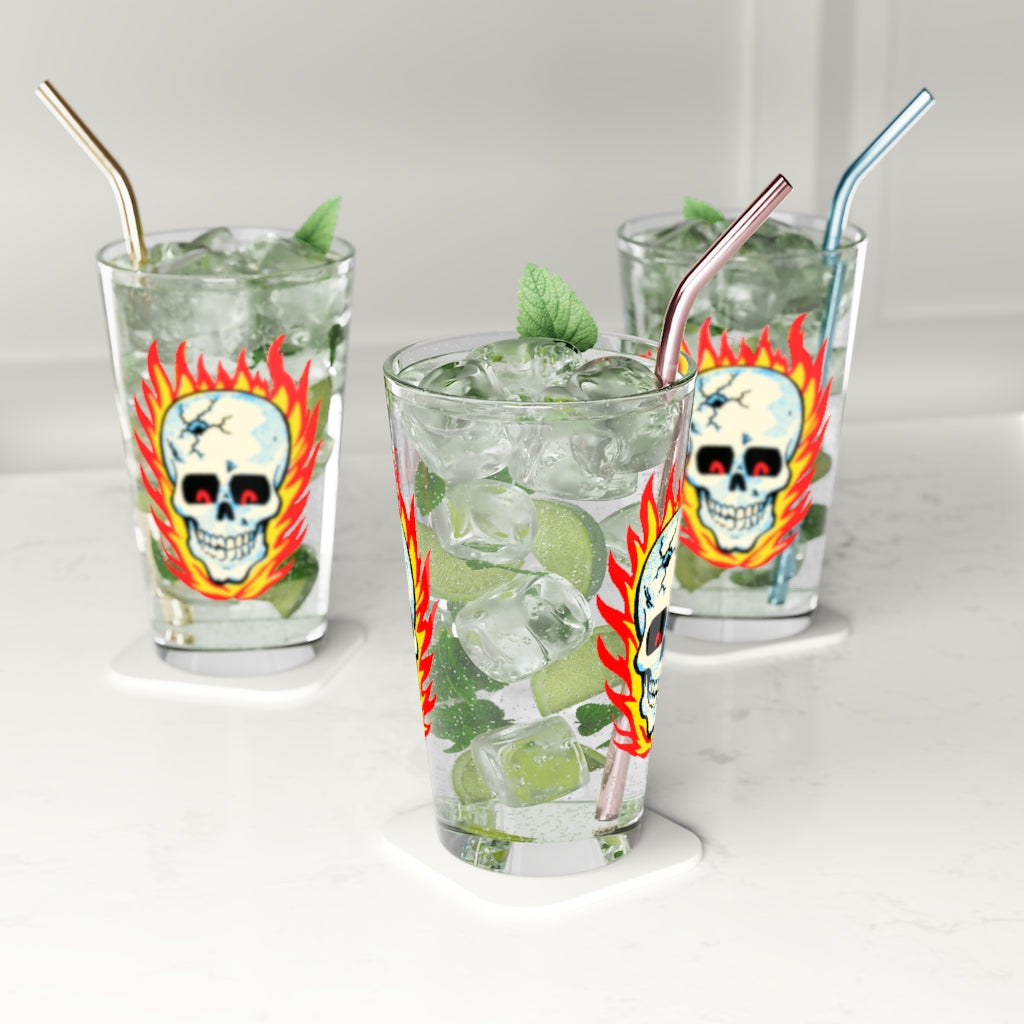 RAYGUN Hot Head Skull Pint Glass