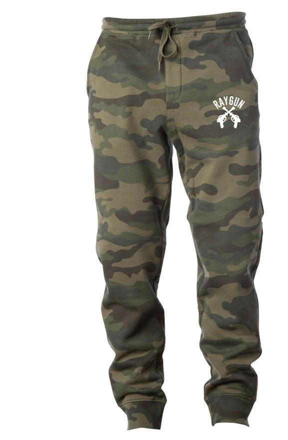 RAYGUN Double Guns on Camo Joggers