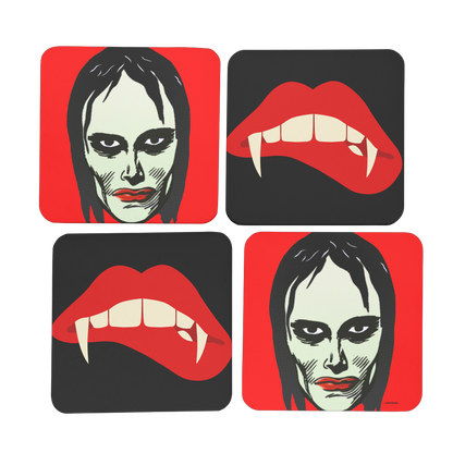 RAYGUN Vampires Bite Hardboard Coaster Set of 4
