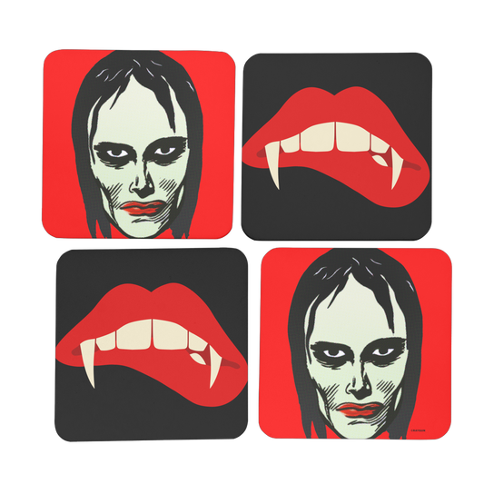 RAYGUN Vampires Bite Hardboard Coaster Set of 4