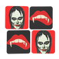 RAYGUN Vampires Bite Hardboard Coaster Set of 4