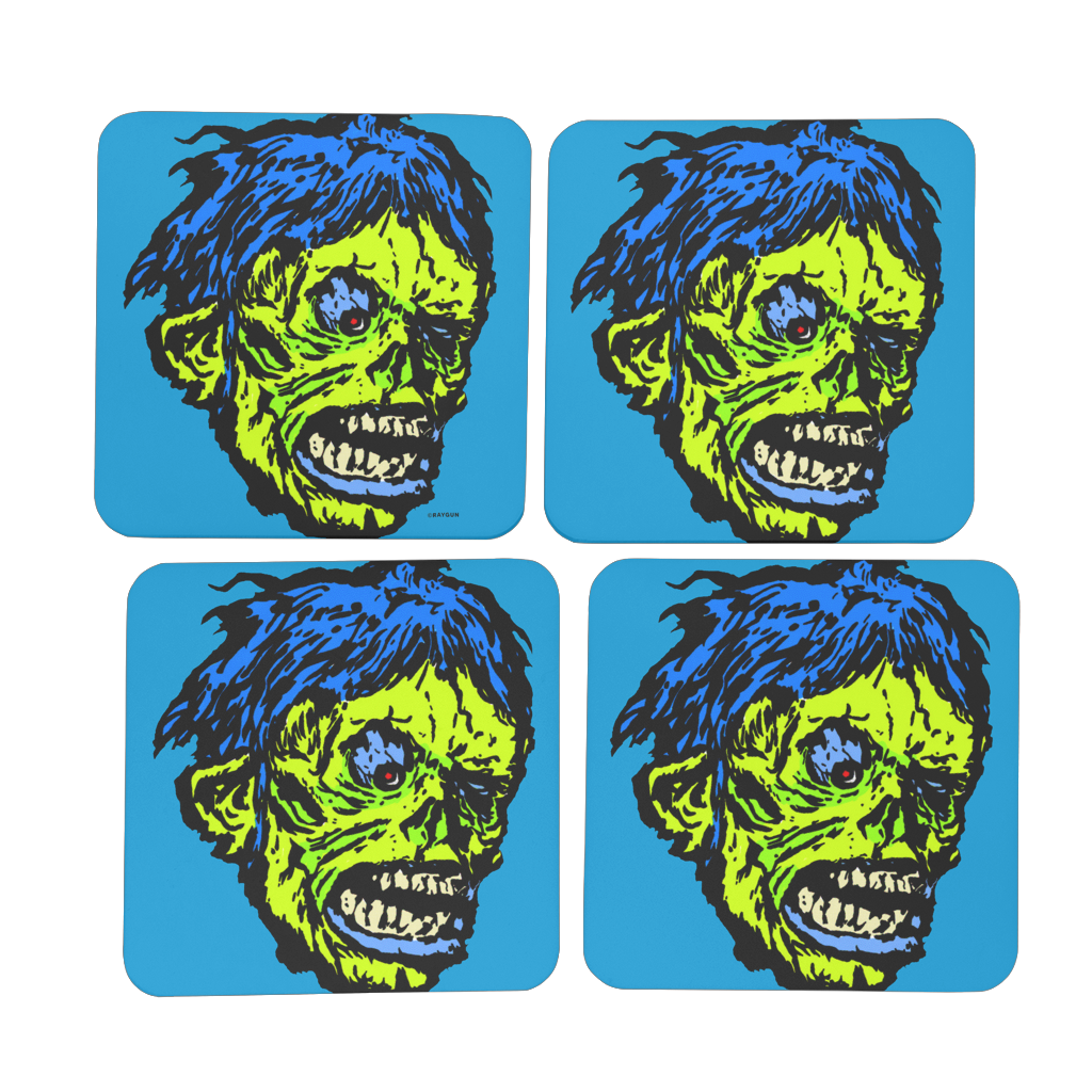 RAYGUN Shock Monster Hardboard Coaster Set of 4