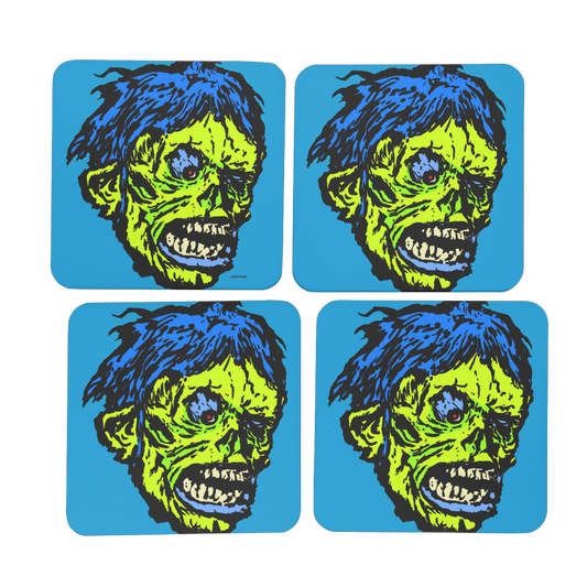 RAYGUN Shock Monster Hardboard Coaster Set of 4