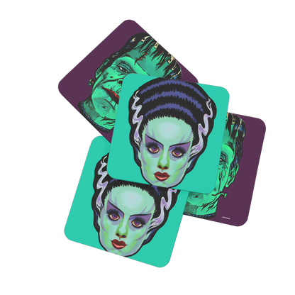 RAYGUN Frankie and Bride Hardboard Coaster Set of 4