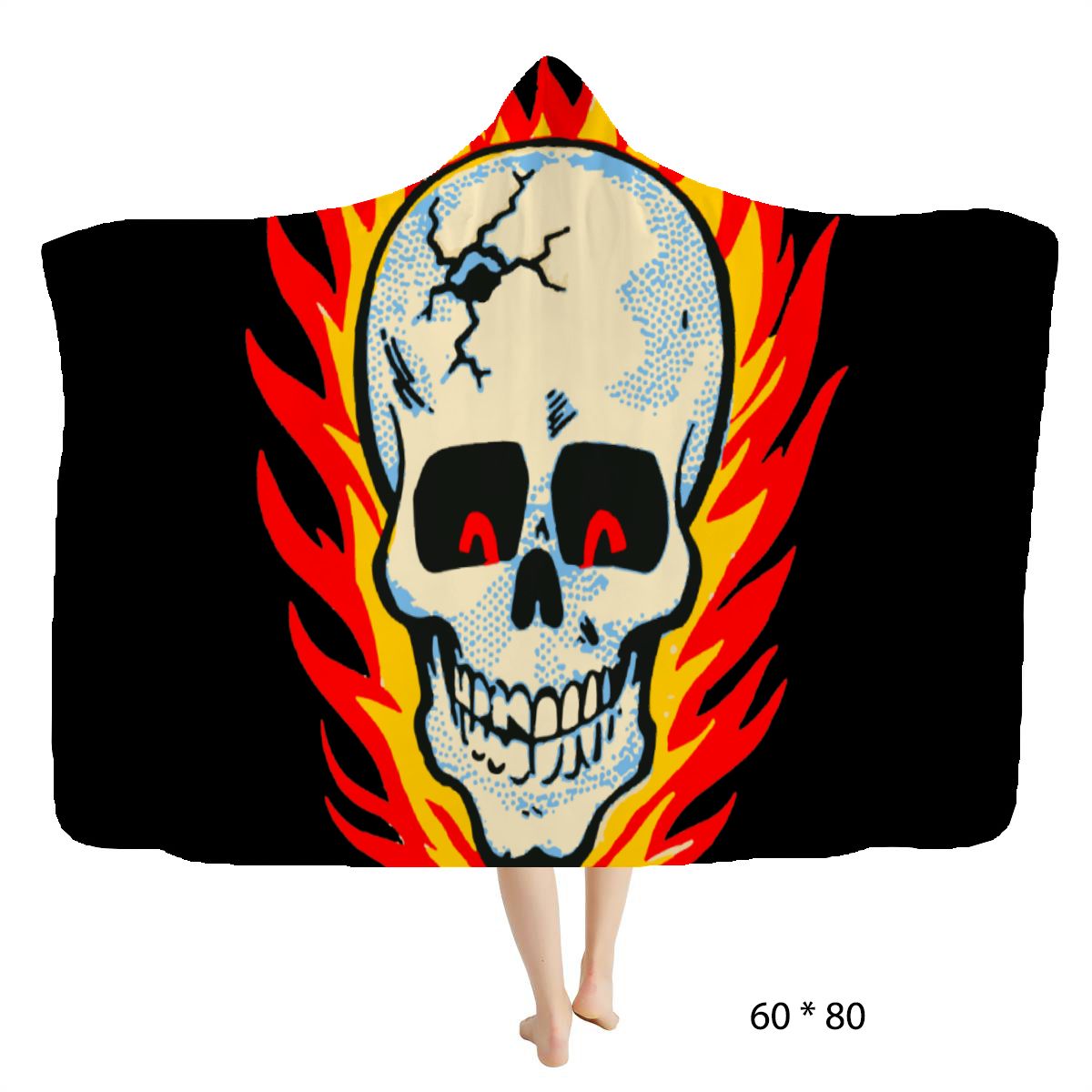 RAYGUN® Hot Head Skull Hooded Blanket
