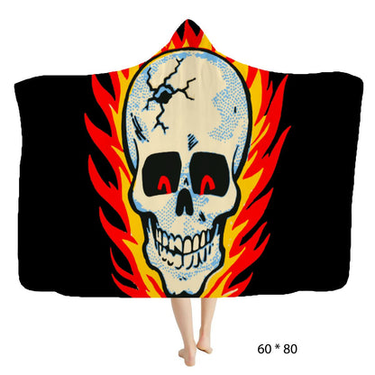 RAYGUN® Hot Head Skull Hooded Blanket