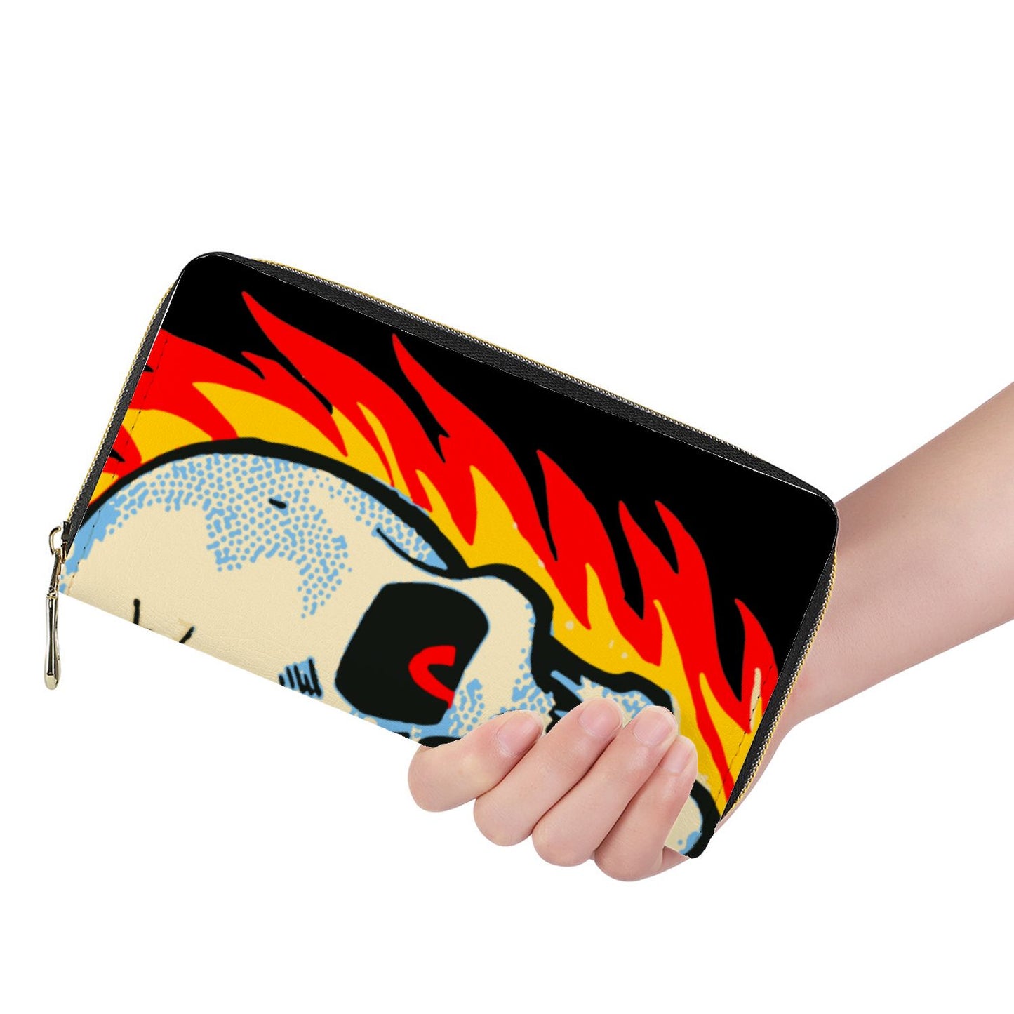 RAYGUN® Hot Head Skull Zipper Wallet Purse