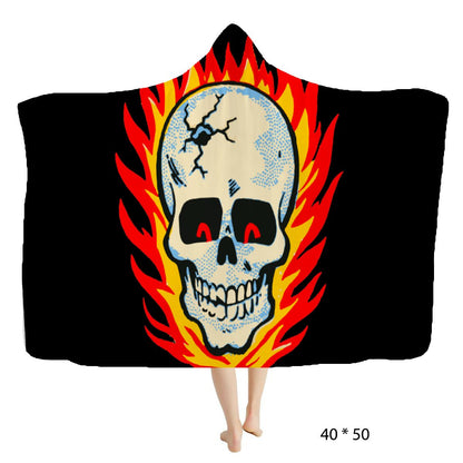 RAYGUN® Hot Head Skull Hooded Blanket