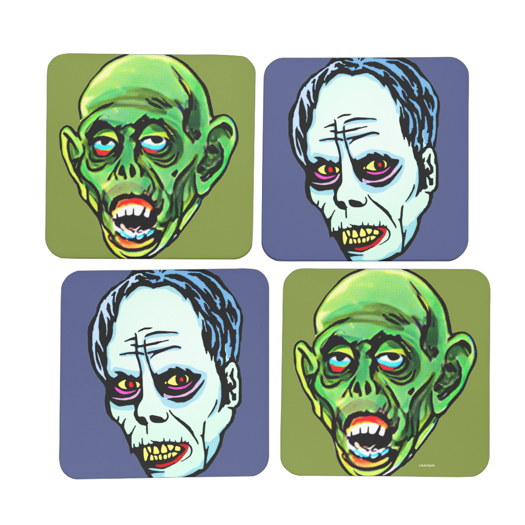 RAYGUN Ghoul vs. Phantom Hardboard Coaster Set of 4