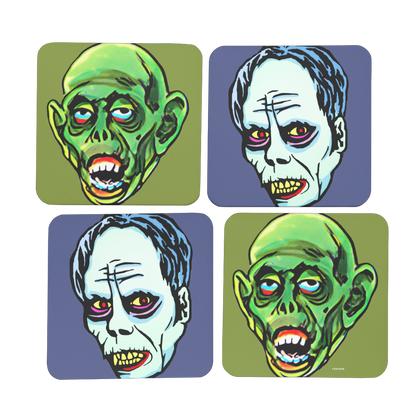 RAYGUN Ghoul vs. Phantom Hardboard Coaster Set of 4