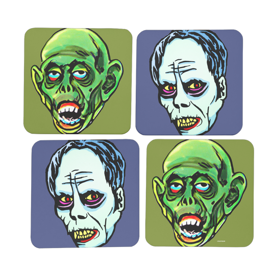 RAYGUN Ghoul vs. Phantom Hardboard Coaster Set of 4