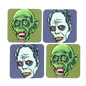 RAYGUN Ghoul vs. Phantom Hardboard Coaster Set of 4