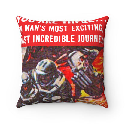 RAYGUN First Spaceship on Venus Square Pillow