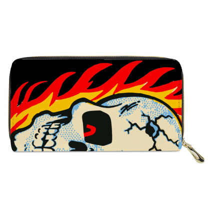 RAYGUN® Hot Head Skull Zipper Wallet Purse