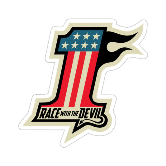 Race With The Devil® #1 Racing Kiss-Cut Stickers