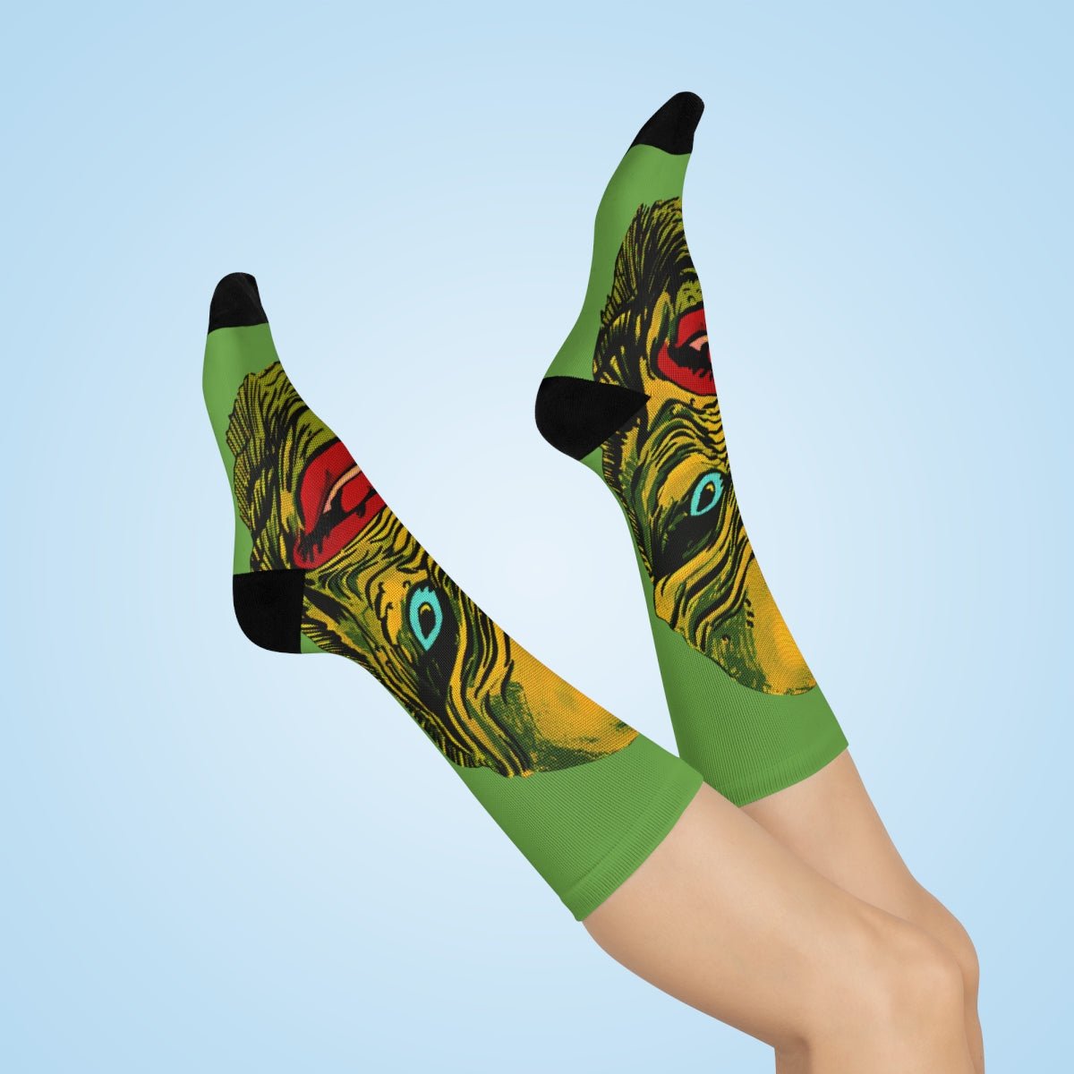 RAYGUN Creature Long Socks With Black Heel