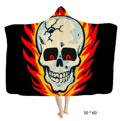 RAYGUN® Hot Head Skull Hooded Blanket