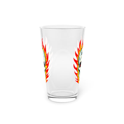 RAYGUN Hot Head Skull Pint Glass