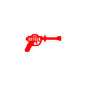 RAYGUN Single Gun Red Bubble-free Stickers