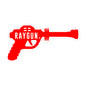 RAYGUN Single Gun Red Bubble-free Stickers