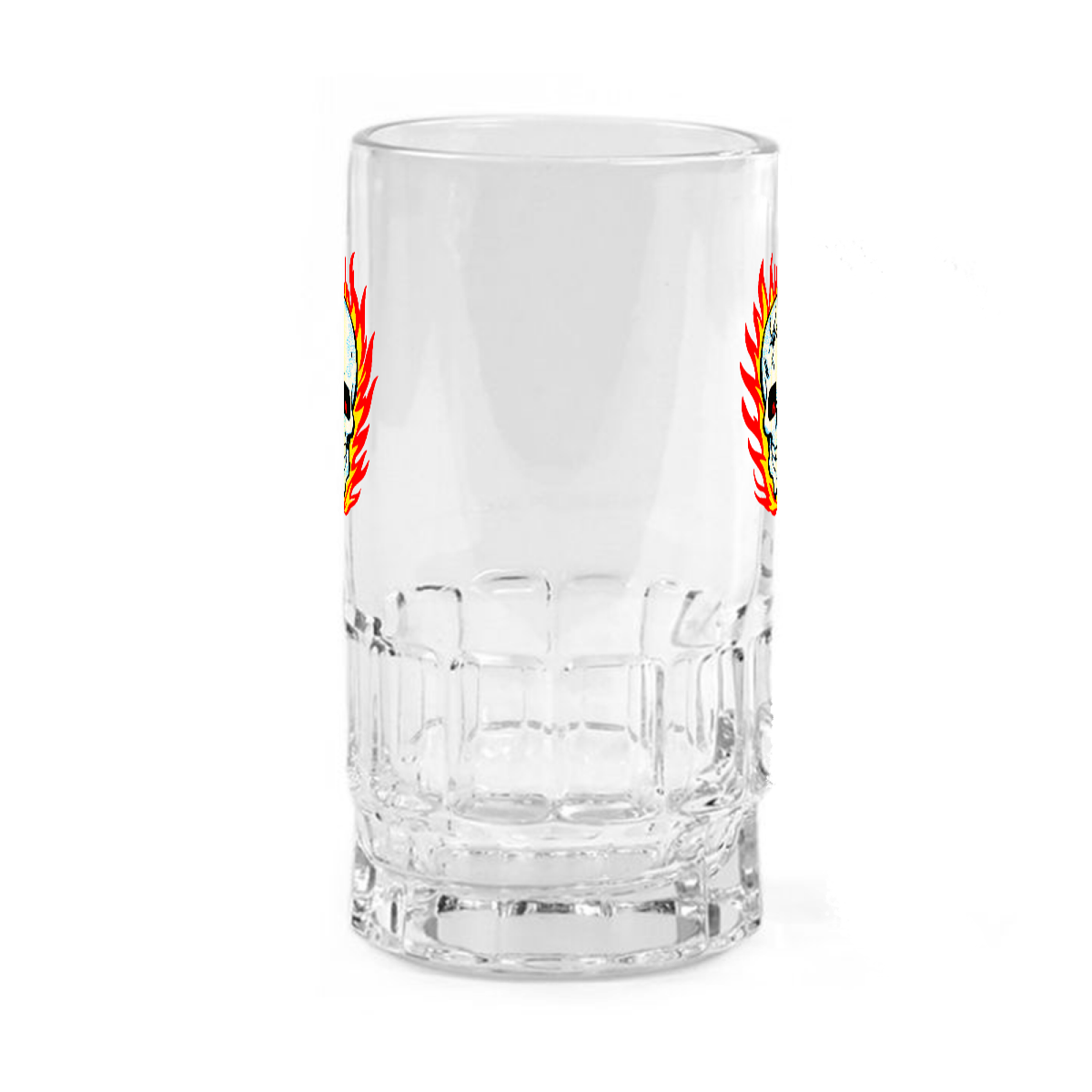 RAYGUN Hot Head Skull Glass Beer Mug