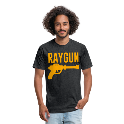 RAYGUN Single Gun Neon Orange T-Shirt - heather black
