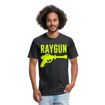 RAYGUN Single Gun Neon Yellow T-Shirt - heather black