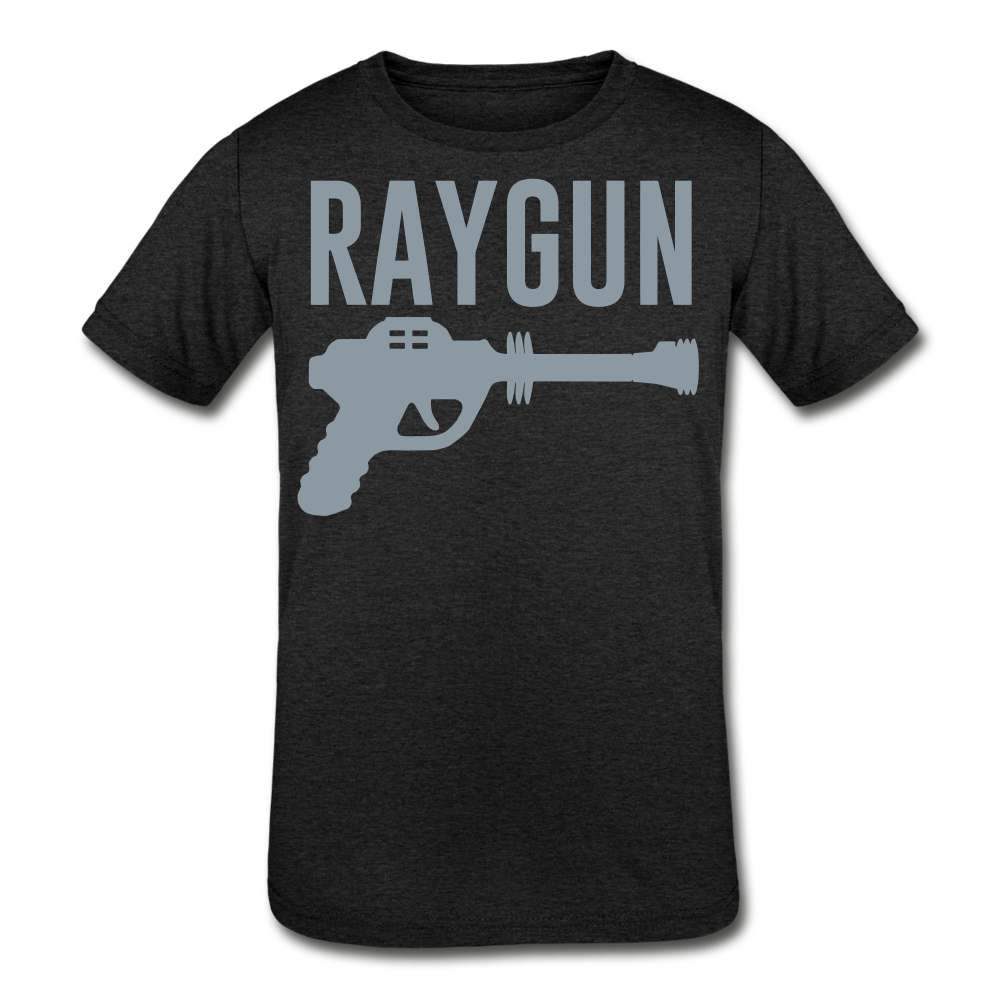RAYGUN Single Gun Silver Youth Tri-Blend T-Shirt - heather black
