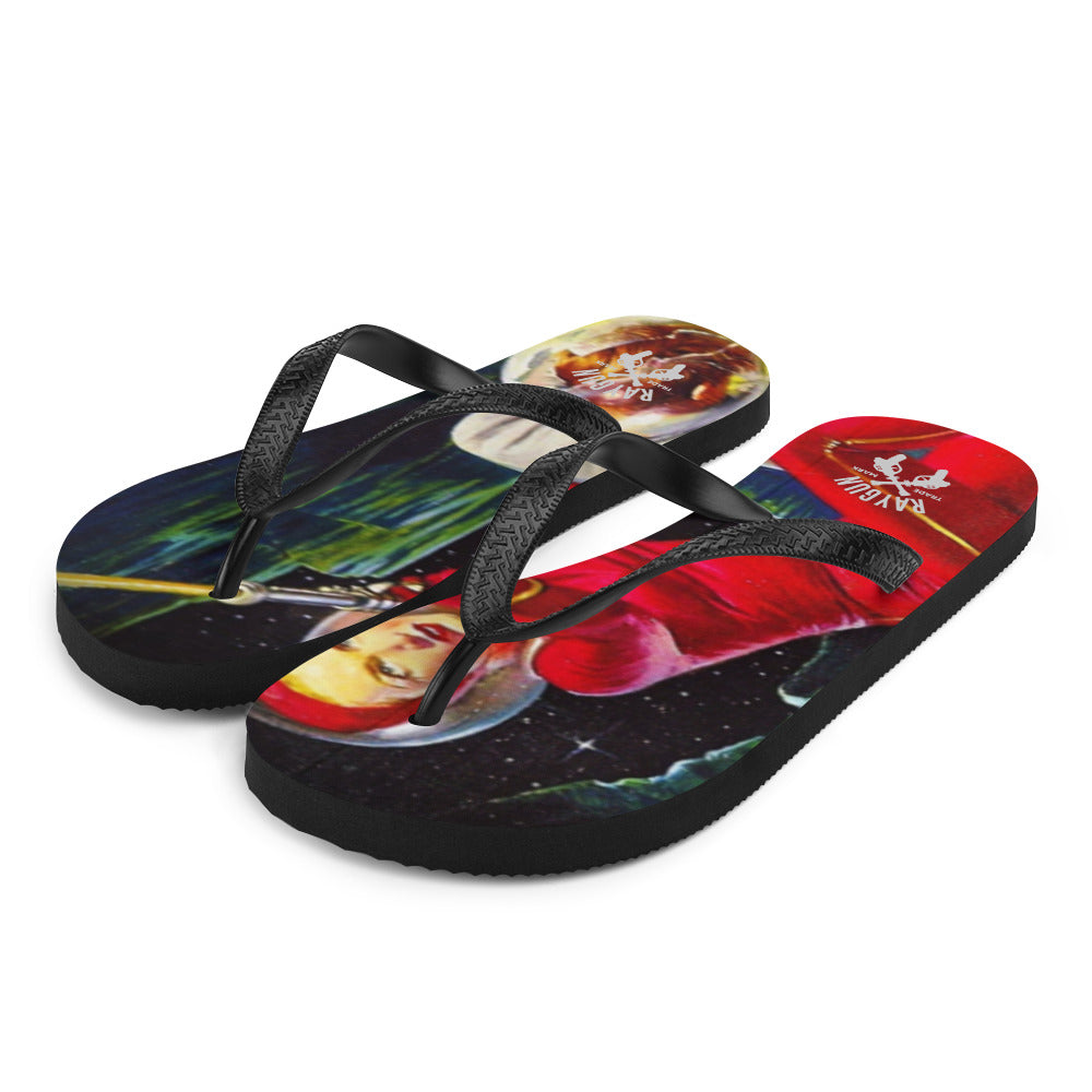 RAYGUN Space Woman Flip-Flops
