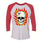 RAYGUN Hot Head Skull Triblend 3/4 Sleeve Raglan